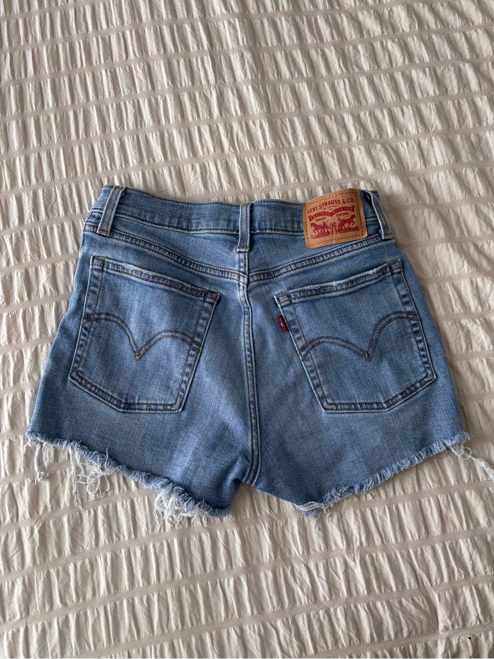 Levi's Light Blue High Waisted Shorts